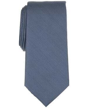 Michael Kors Silk Blend 3.25" Donlen Micro Print Classic Tie Blue One Size